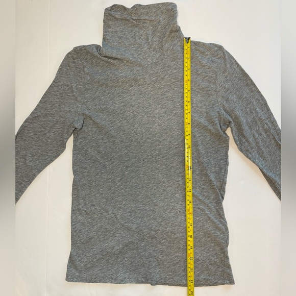 J. Crew Feather Jersey Turtleneck Steel Gray Heather Size S - Picture 4 of 11